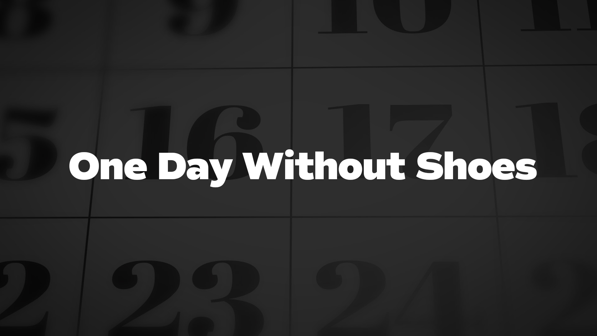 Title image for One Day Without Shoes
