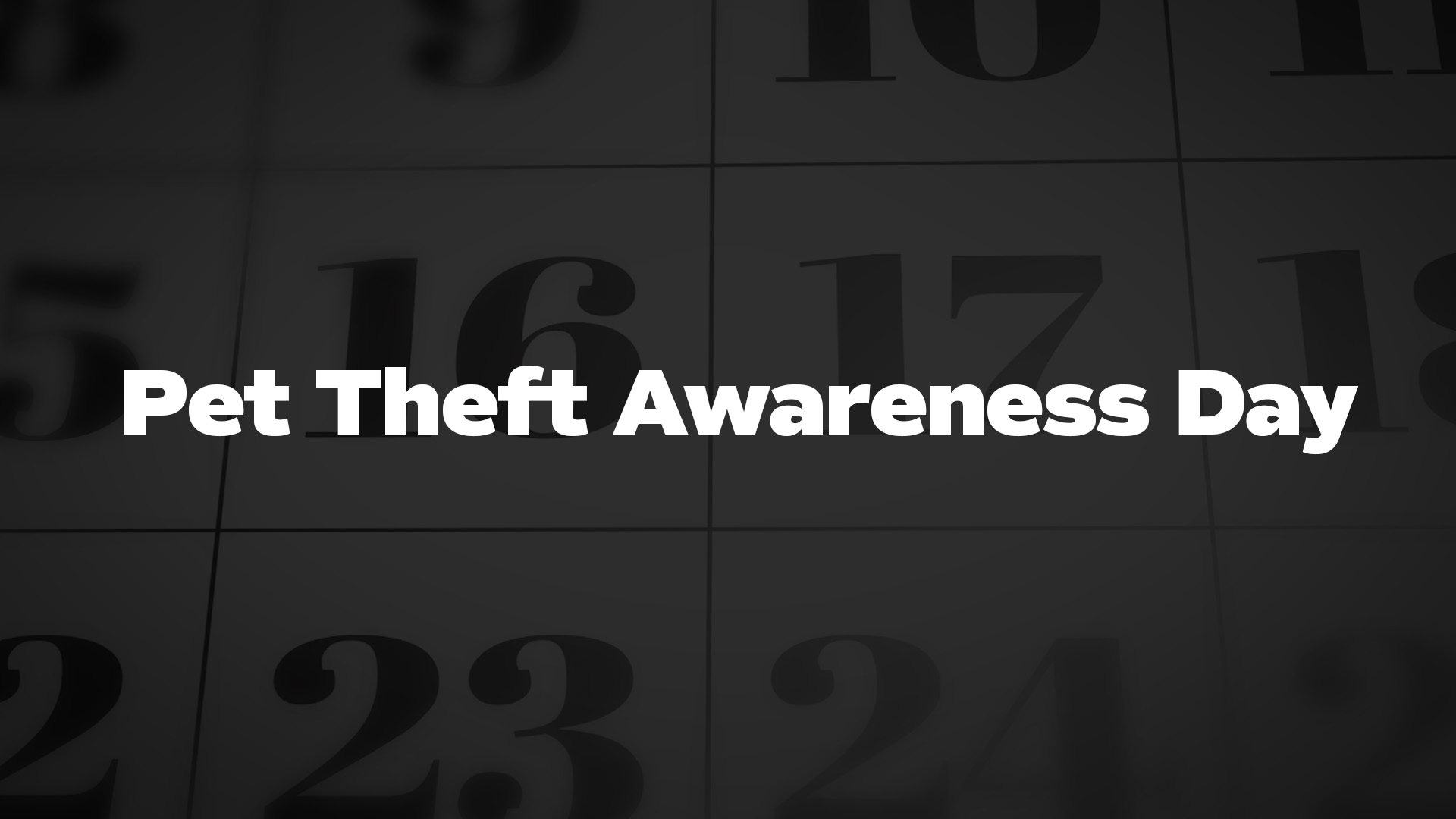Title image for Pet Theft Awareness Day