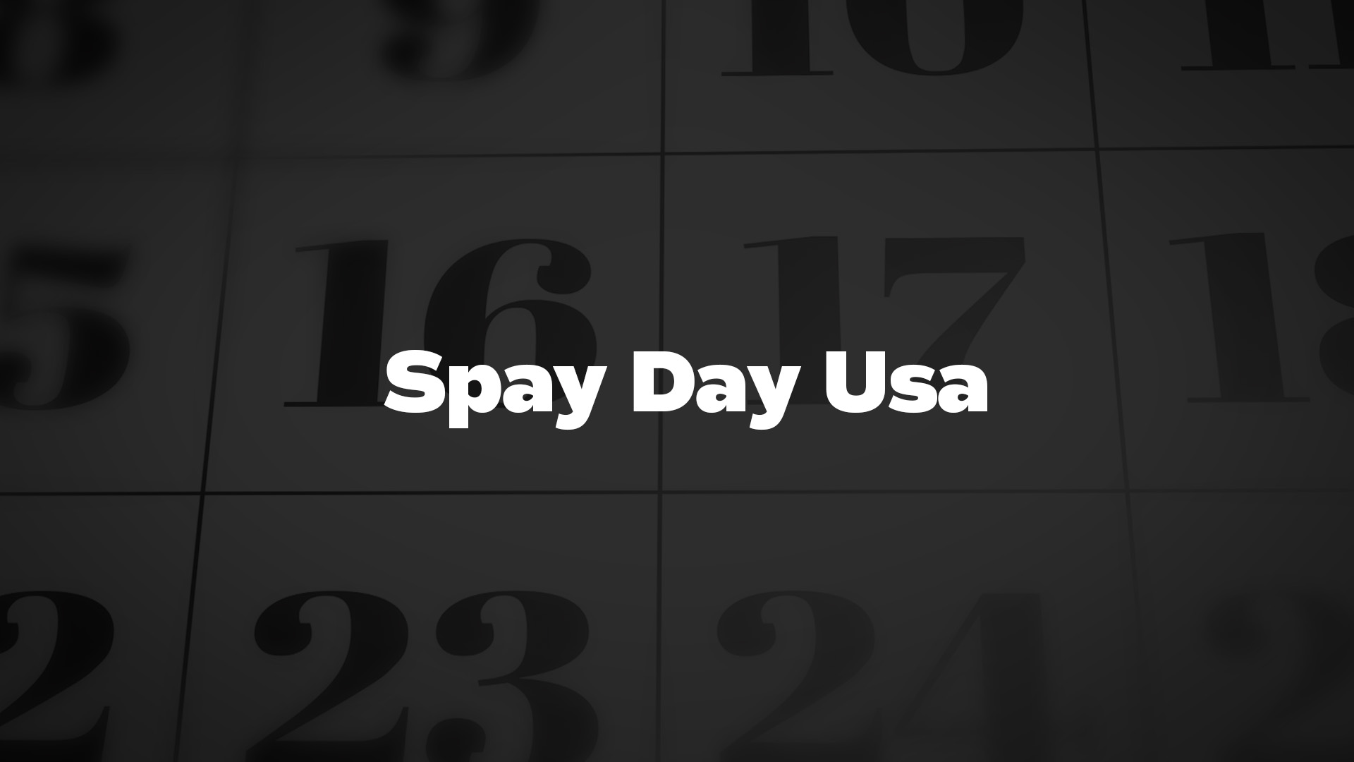 Title image for SPAY DAY USA
