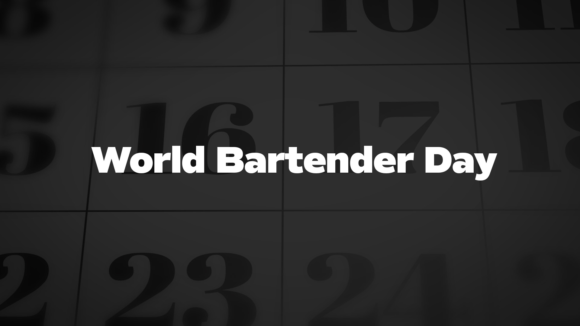 Title image for World Bartender Day