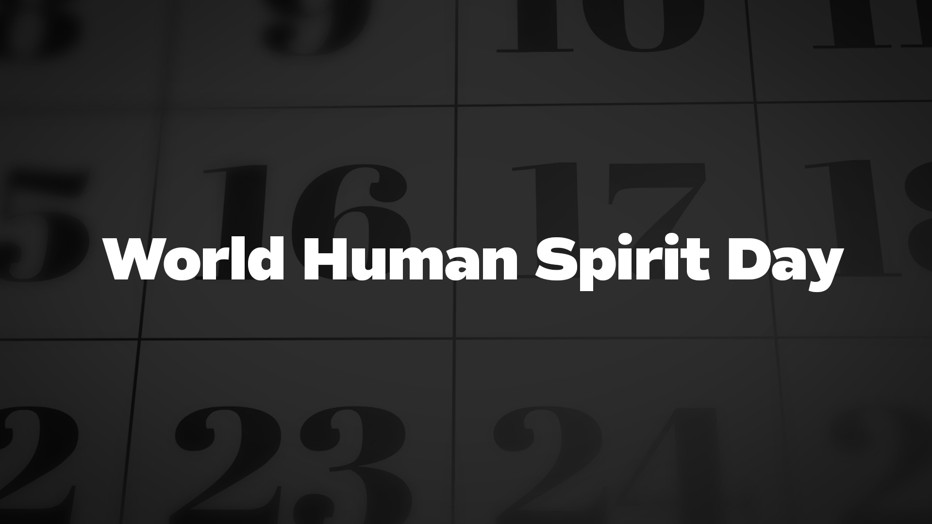 Title image for World Human Spirit Day