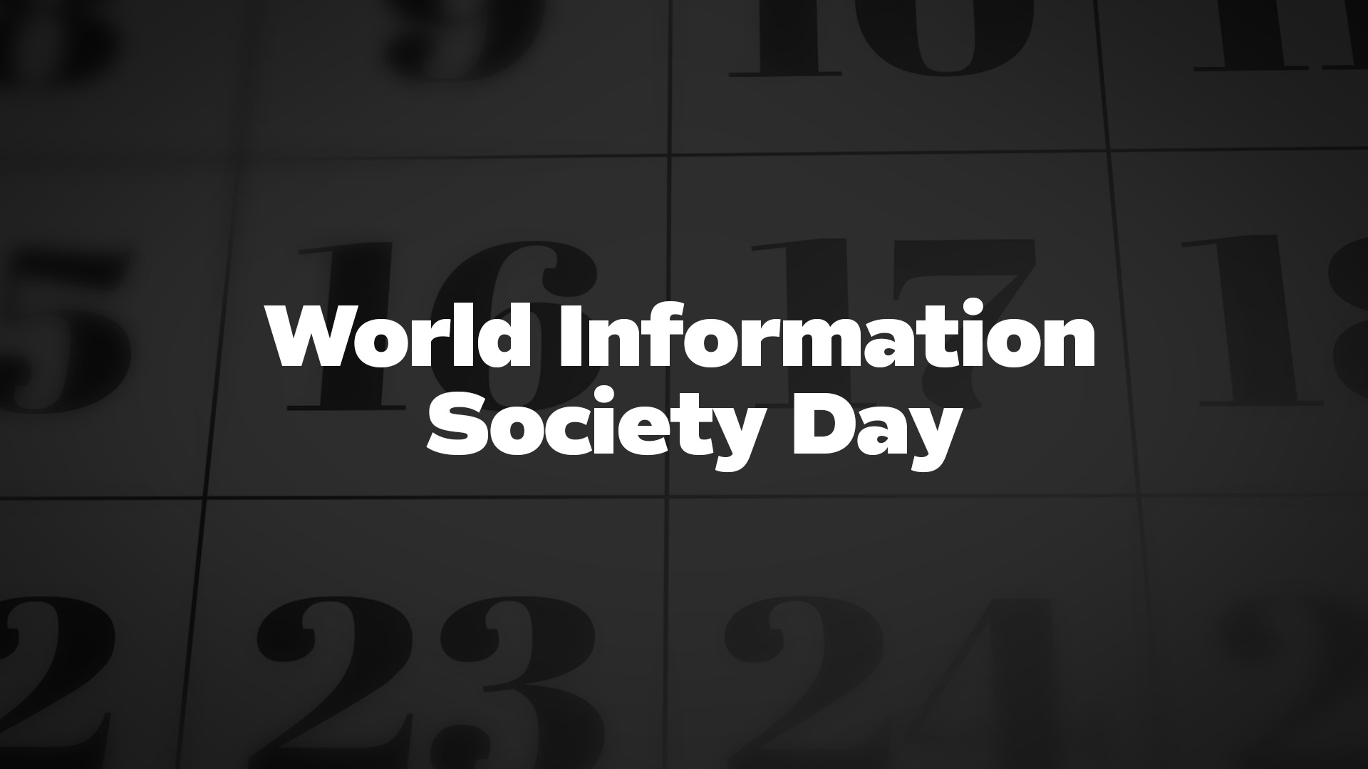 Title image for World Information Society Day