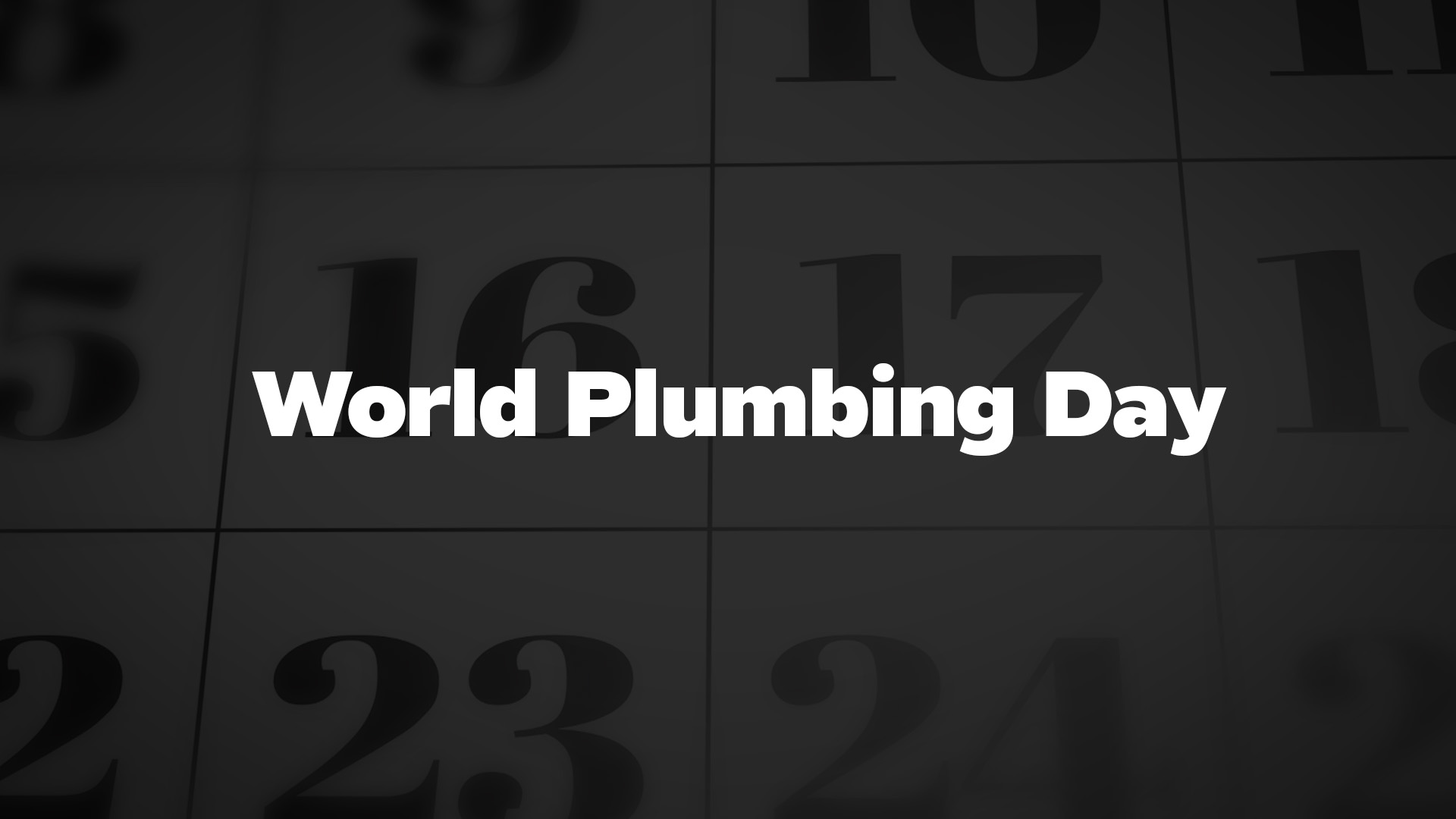 Title image for World Plumbing Day