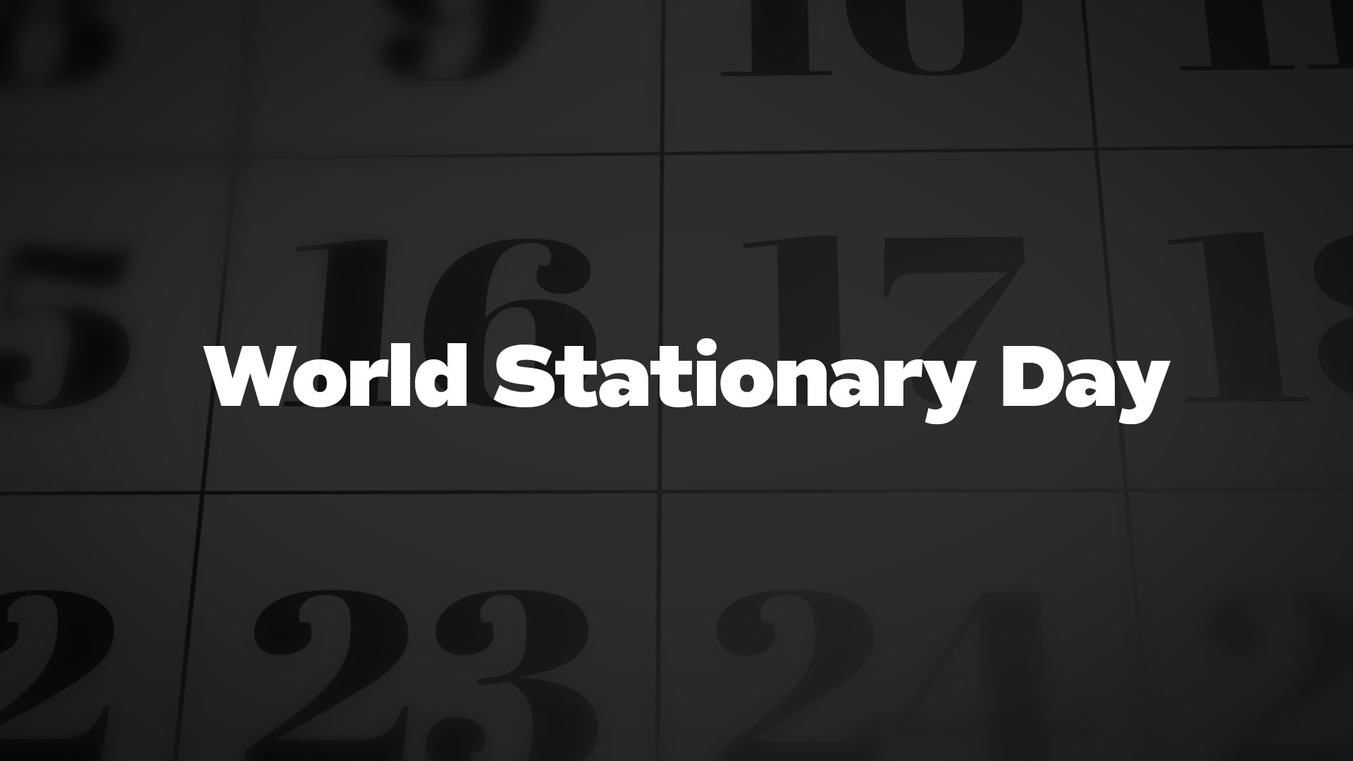 Title image for World Stationary Day