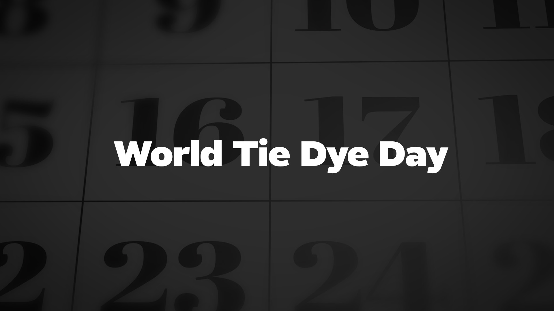 Title image for World Tie Dye Day