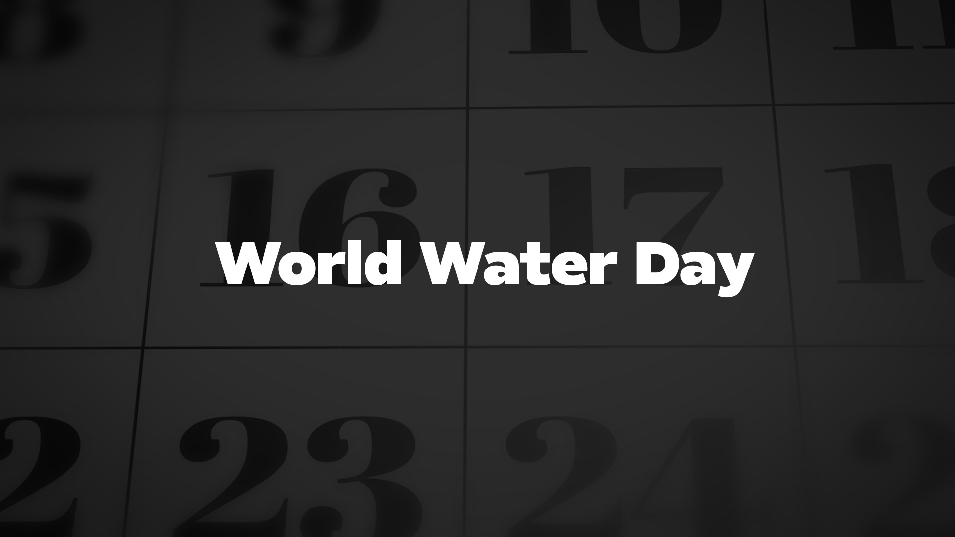 Title image for World Water Day