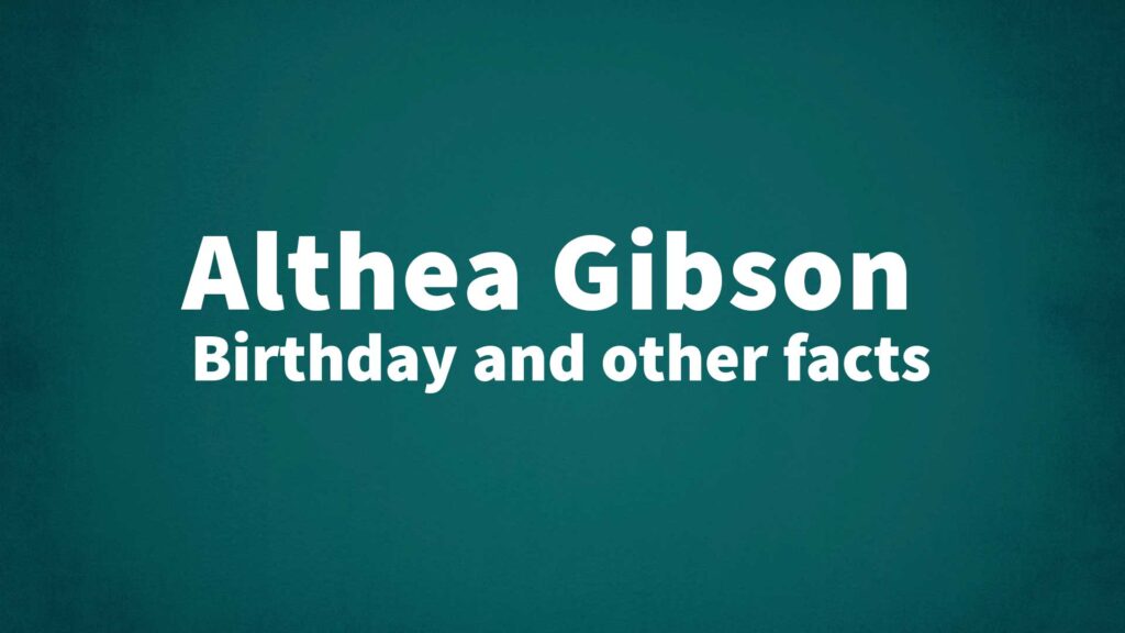 Banner for Althea Gibson Profile