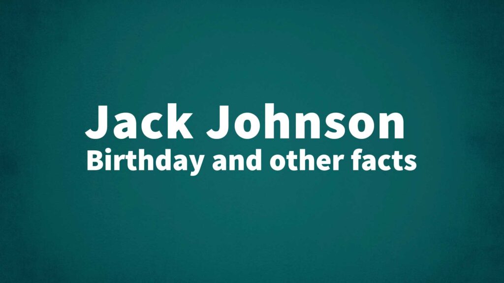 Banner for Jack Johnson Profile