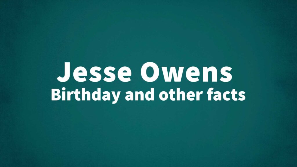 Banner for Jesse Owens Profile