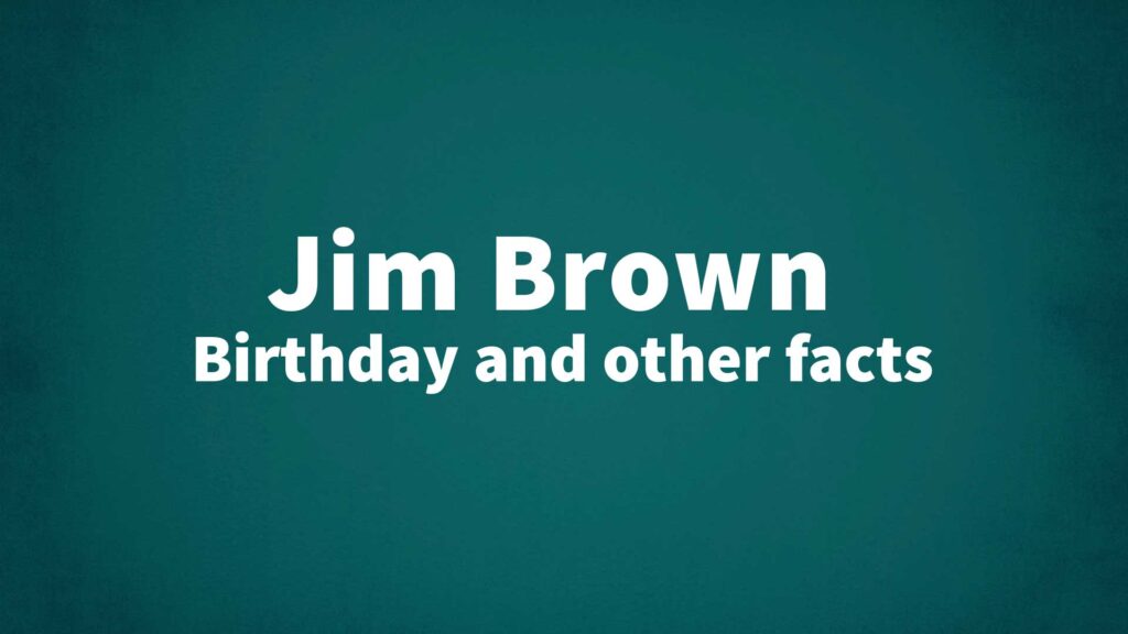 Banner for Jim Brown Profile