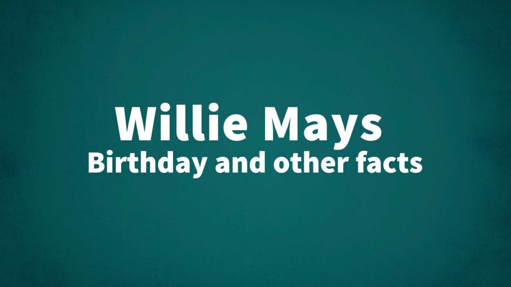 Banner for Willie Mays Profile