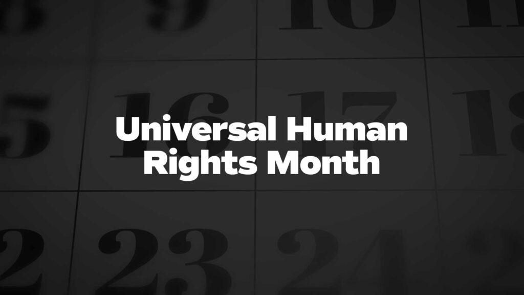 Title banner for Universal Human Rights Month